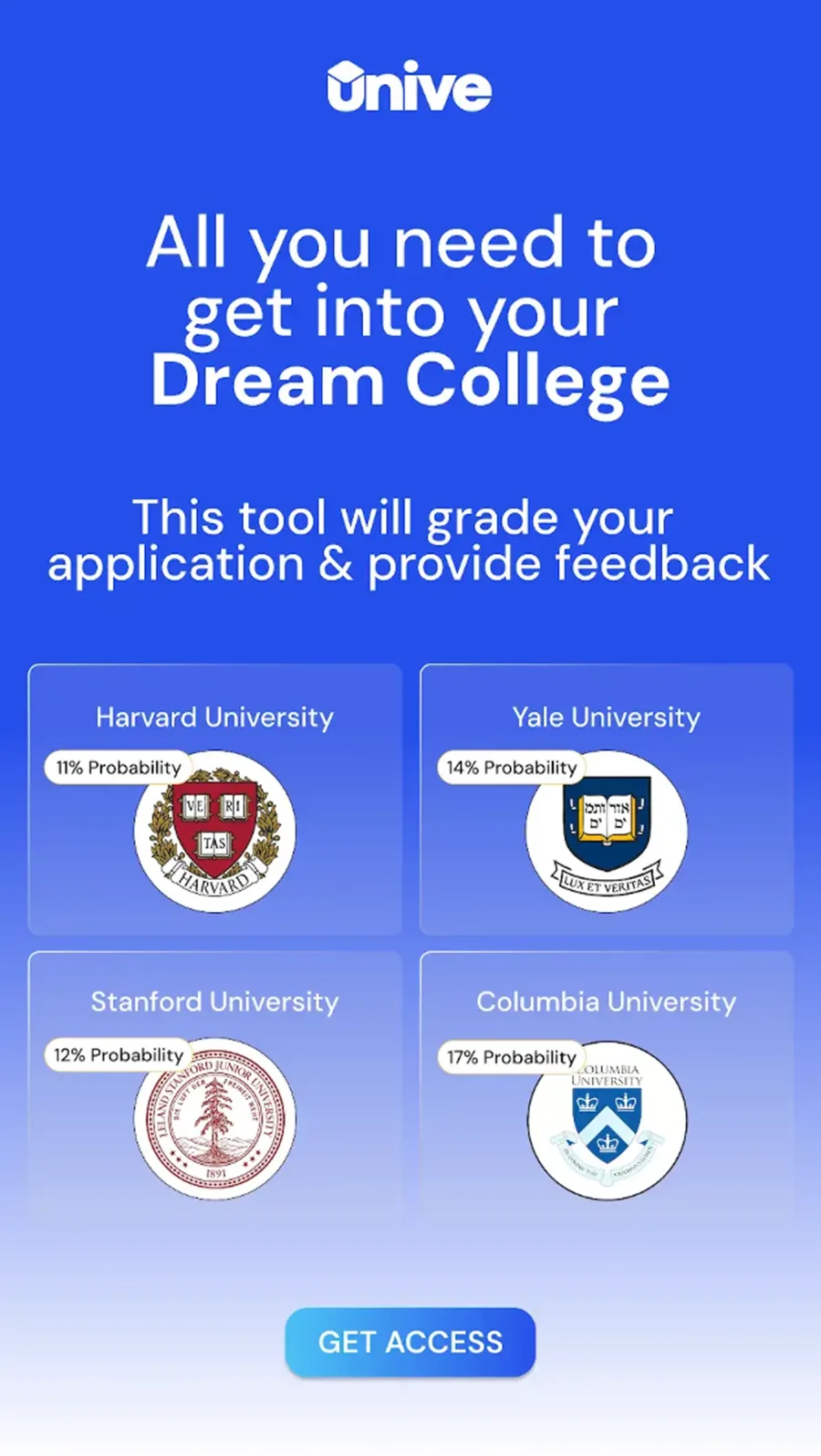 Dream College Tool Static Ad — ad creative for unive